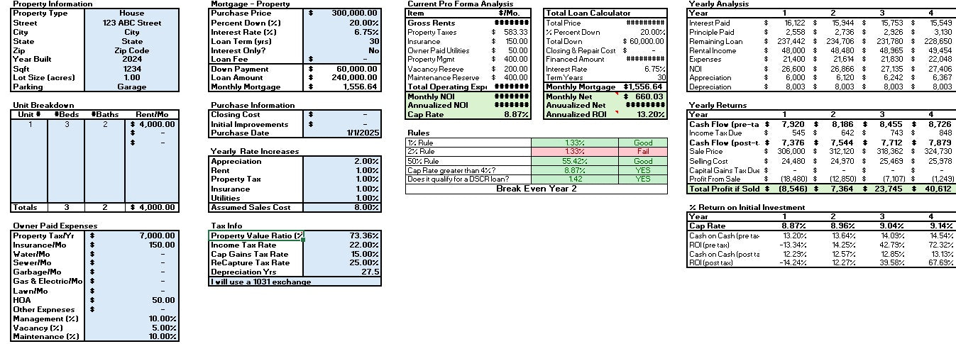 Rental Property Calculator
